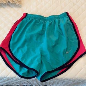 Pink, teal and navy Nike women’s shorts